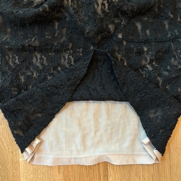 Vtg Express Tank Y2K Slip Lace Mesh Black Top Size Medium - Picture 4 of 5